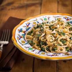 Lemon Pasta with Kale & Pistachios