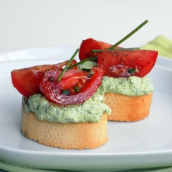 Herb Ricotta & Tomato Crostinis