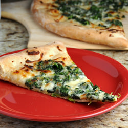 Spinach Alfredo Pizza