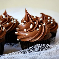 Chocolate Wedding Cupcakes