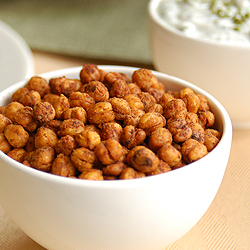 Spicy Fajita Roasted Chickpeas