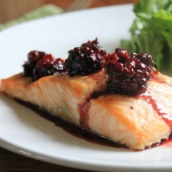 Salmon with Blackberry Jalapeno Butter