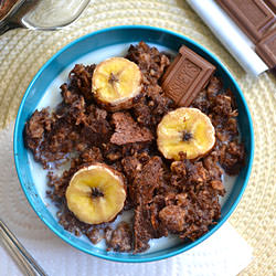 Chocolate Banana Baked Oatmeal