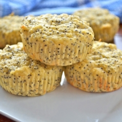 Lemon Poppyseed Protein Muffins