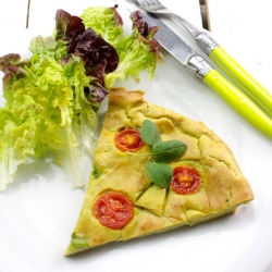 Avocado and Cherry Tomato Quiche