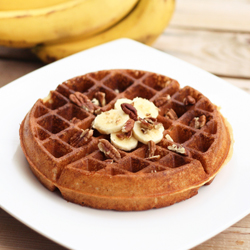 Banana Pecan Waffles