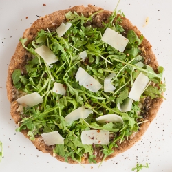 Whole Wheat Pesto and Arugula Pizza