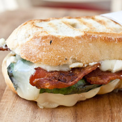 Brie, Basil, Bacon and Blue Panini