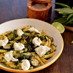 Pasta and Fried Zucchini Salad