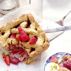 Linzertorte with Fresh Strawberries