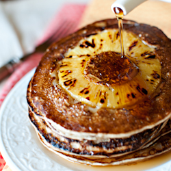 Pineapple Upside Down Banana Pancake