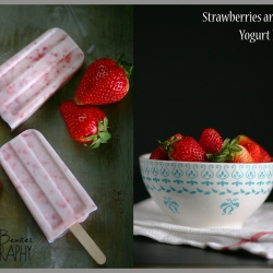 Strawberries and Cream Yogurt Pops