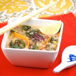 Quinoa and Chinese Spinach Soup