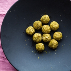 Hony Goat Cheese Pistachio Truffles