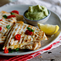 Spicy Chicken and Feta Quesadillas