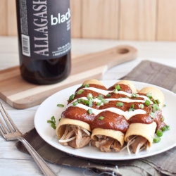 Beer Braised Chicken Enchiladas