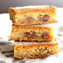 Fudge and Chocolate Chip Blondies