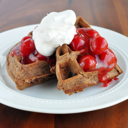 Cherry Chocolate Waffles