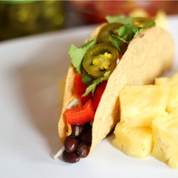 Cilantro and Lime Black Bean Taco