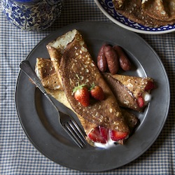 Crepes with Fresh Strawberries