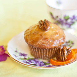 Orange Muffin with Sugared Pecans