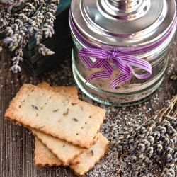 Lavender shortbread biscuits