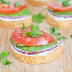 Deconstructed Guacamole Sandwich