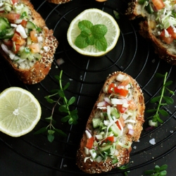 Kachumber And Salad Bruschetta