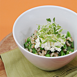 Farro with Sweet Peas, Fresh Herbs