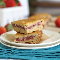 Strawberry Filled Coconut Bars