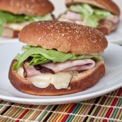 Grilled Chicken Cordon Bleu Burger