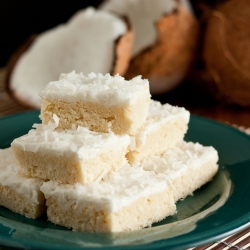 Coconut Sugar Cookie Squares