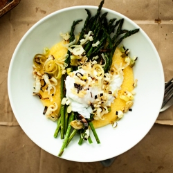 Polenta, Asparagus, Poached Eggs