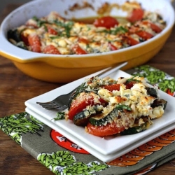 Zucchini, Tomato & Feta Gratin