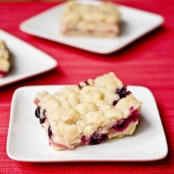 Blueberry Rhubarb Shortbread Bars