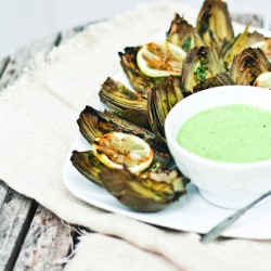 Grilled Artichoke with Basil Aioli