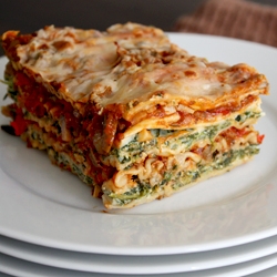 Roasted Vegetable & Spinach Lasagna