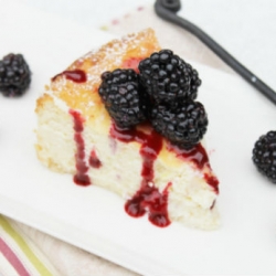 Ricotta Cheesecake and Blackberries