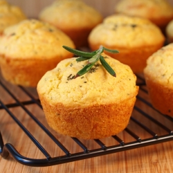 Rosemary Parmesan Corn Muffins