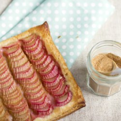 Flaky Pastry Rhubarb Squares