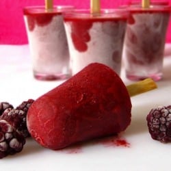 Two Ingredient Raspberry Popsicles