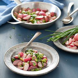 Sauteed Radishes with Fava Beans