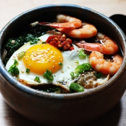 Shrimp and Kale Udon