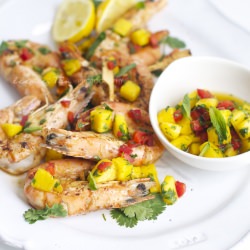 Grilled Prawns Asian-Style Salsa