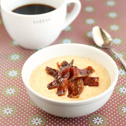 Baked Cheese Grits with Bacon