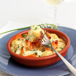 Cauliflower and Sweet Potato Gratin