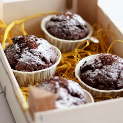 Choco-banana muffins