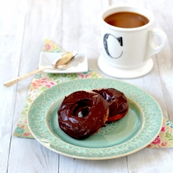 Chocolate Glazed Strawberry Donuts