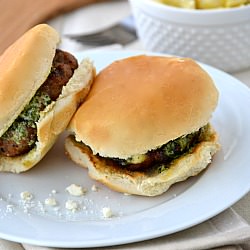 Feta and Basil Turkey Burgers