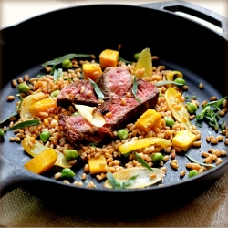 Warm Steak & Farro Salad